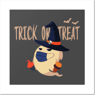 Trick or Treat Halloween Gifts, Masked ghost in costume Posters and Art